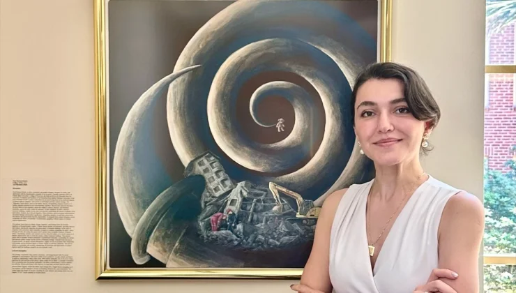 ABD’de doktora öğrencisi Sena Karataş Öztürk, depremzedeleri tasvir ettiği yağlı boya çalışmasıyla ödül kazandı