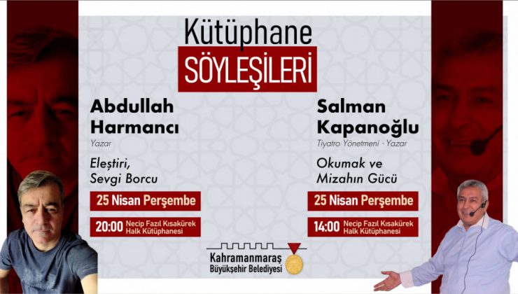 Yazar Harmancı ve Kapanoğlu, Okurlarla Buluşacak