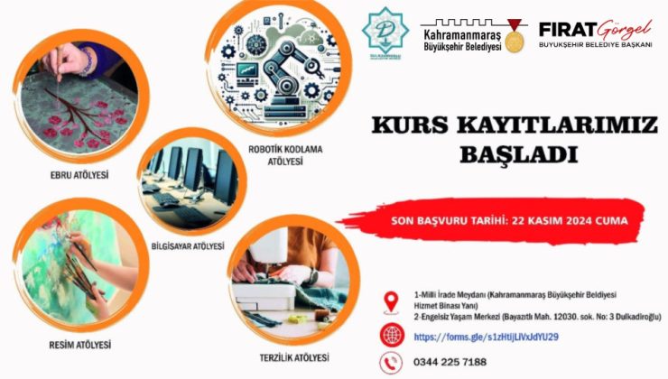 Büyükşehir’in Kursları Özel Katılımcılarını Bekliyor!