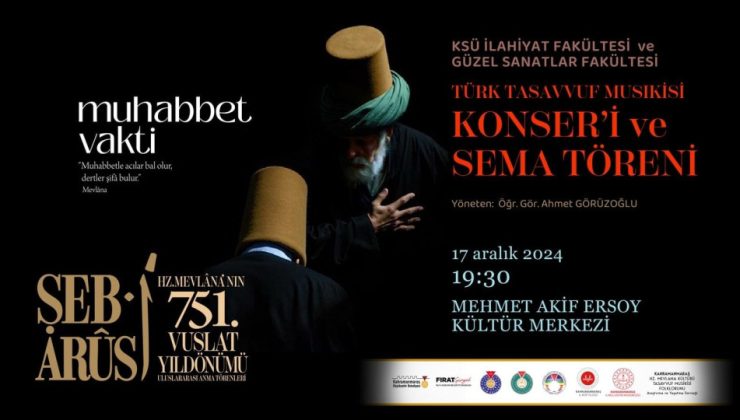 Hz. Mevlana, Vuslatının 751. Yıl Dönümünde Çeşitli Etkinliklerle Anılacak