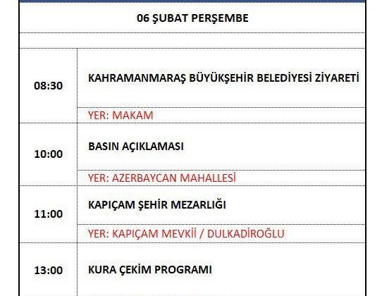 AK PARTİ 6 ŞUBAT PROGRAMI