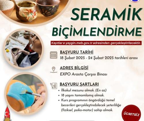 Seramik Sanatına İlgi Duyanlara Onikişubat Belediyesi’nden Müjde