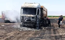 Anız Yangını Tırı Yaktı