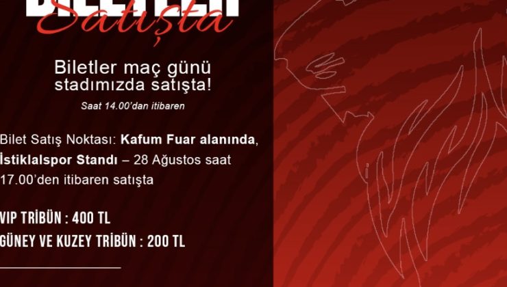 Kahramanmaraş İstiklalspor – Yeni Malatyaspor Maçı İçin Biletler Satışta