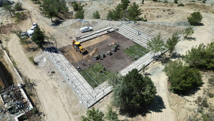 BAYDEMİRLİ GÜREŞ SAHASI GÜREŞLERE HAZIRLANIYOR