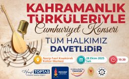 Onikişubat Belediyesi’nden Cumhuriyet’in 102. Yılına Özel “Kahramanlık Türküleriyle Cumhuriyet Konseri”