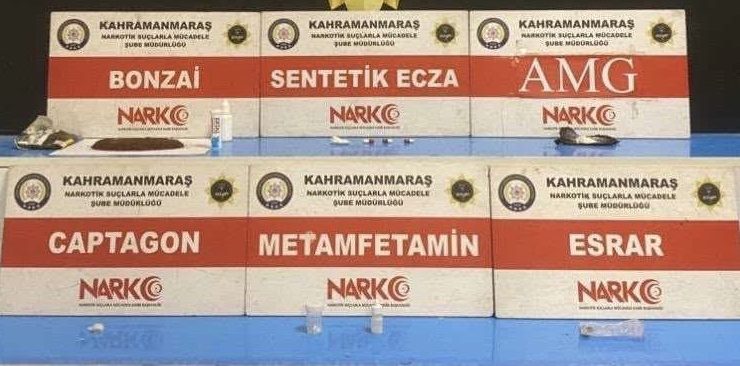 Kahramanmaraş’ta Narkotik Operasyonları: Uyuşturucu Madde ve Hap Ele Geçirildi, 5 Tutuklama